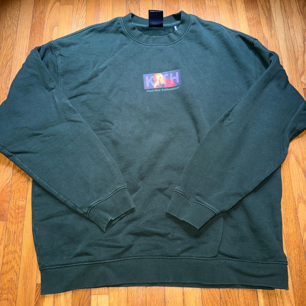 KITH Curb Your Enthusiasm Hunter Green Sweatshirt - size large